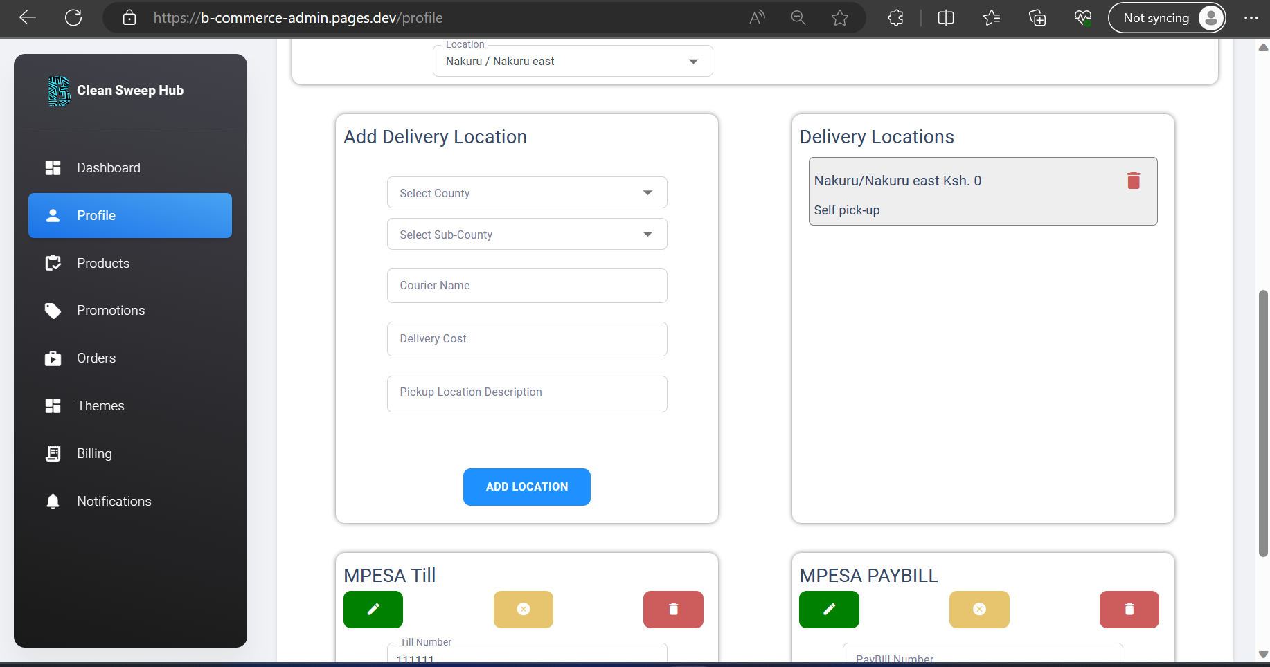 Delivery Information